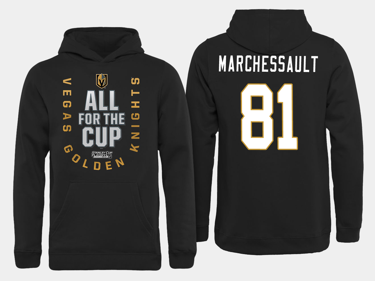 Men NHL Vegas Golden Knights #81 Marchessault All for the Cup hoodie->more nhl jerseys->NHL Jersey